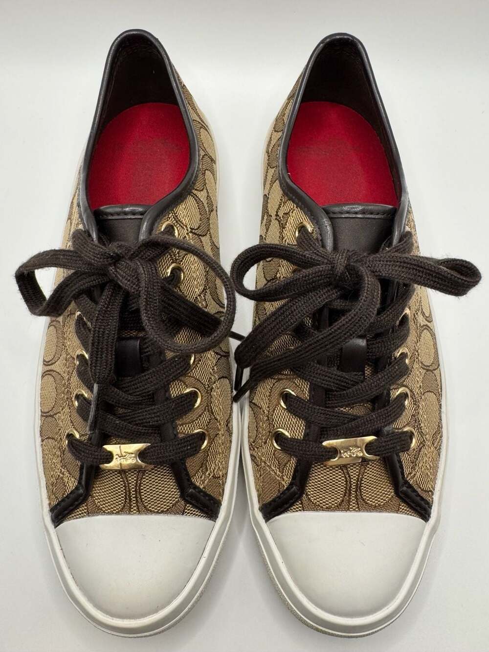 Coach Empire Signature Canvas Low Top Sneakers 9 - Picture 2 of 10